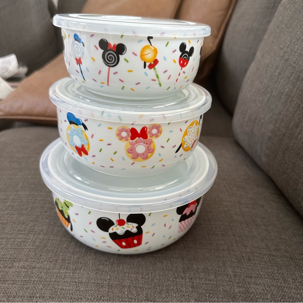 Disney Ceramic Food Storage Containers Set of 3